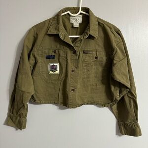 Extra Battalion Army Green Crop Top Size Medium